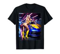 Camisetas realistas de anime para niña - Chica anime sexy y coche Camiseta