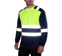 Camisetas Reflectantes para Hombres, Ropa Cómodas de Secado Rápido Larga, Camisetas Reflectantes de Trabajo, Familia, Trabajo Nocturno al Aire Libre y