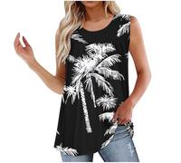 Camisetas sin Manga Mujer Verano Chaleco Moda Estampado Hawaiano Casual Camisola Camisetas de Tirantes Tank Tops Cuello en V Suelto Algodón Elegante Fiesta Playa Camisa Basic tee 2025