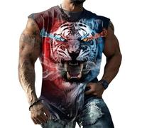 Camisetas Sin Mangas EláStica De Fitness Hombre,Camisetas sin Mangas para Hombre de Entrenamiento Mangas Cuello Redondo Ropa Interior Deportiva Verano Playa Novedad