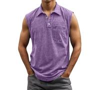Camisetas sin Mangas para Hombre, Tallas Grandes, para Gimnasio, Entrenamiento, Correr, Playa, Verano, con Botones Leño Camiseta Hombre Camisetas Bicicletas Hombre