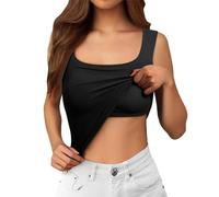 Camisetas sin Mangas para Mujer Ideales para Exteriores y Prenda versátil y Elegante para Combinar en Toda Temporada Fácil Cuidado Lavable a máquina Básico Atemporal con diseño Moderno (Black, XL)