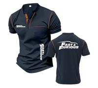 Camisetas Tipo Henley Estampadas Hombre Polos para F.u.r.io.u.s F.l.y F.a.s.t Chándal con Cuello Alto Camiseta Informal Ropa Costuras Suaves Manga-ZQinSe||XX_l