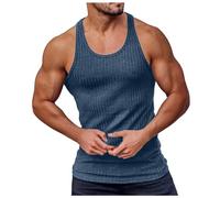 Camisetas Tirantes Hombre, Camiseta de Tirantes de Punto de Rayas Verticales de Verano para Hombre para Entrenamiento Deportivo y atlético
