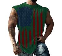 Camisetas Tirantes Hombre, Camiseta sin Mangas con Estampado patriótico para Hombre, Ideal para Entrenamiento de Verano y Gimnasio