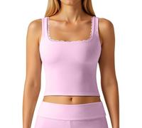 Camisetas Tirantes Mujer Verano Top Elástico de Yoga para Mujer Sin Espalda para Entrenamiento y Actividades Diarias (Red, M)