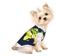 Camisetas transpirables para perros pequeños con estampado de mapa del mundo, para cachorros, gatitos, perros y gatos