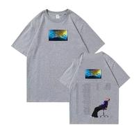 Camisetas Unisex De La Gira Mundial 2025 del Rapero Tru-eno Camiseta Oversize Unisex De Moda Hip-Hop Camiseta Vintage De Algodón Suave Y Estilo Urbano XS-3XL-Grey||m