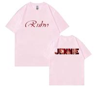 Camisetas Vintage Camisas De Algodón con Gráficos Rojos Top De Verano Unisex(Pink,2XL)