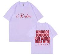 Camisetas Vintage WhoWannaRockWithJ Camisas De Algodón Top De Verano Unisex(Purple,2XL)