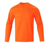 Camisetas y sudaderas de manga larga para hombre, uso diario, prendas casuales holgadas de color liso, camisetas de manga larga para deportes de interior y exterior, vida diaria, naranja, XL