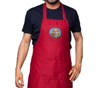 CamisetasChorras Delantal LOS Pollos Hermanos para Gañanes, Gente De Mal Vivir y Peor Dormir, Tallas Especiales (Rojo)