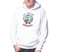 CamisetasChorras Sudadera Adulto/Niño LOS Pollos Hermanos para Gañanes, Gente De Mal Vivir y Peor Dormir, Tallas Especiales (Blanco, M)
