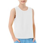 Camisola de manga corta para niña, top de verano, sin mangas, cosas para adolescentes, camiseta de verano para niños, camiseta de verano blanca, monocolor femenino, camiseta de ocio femenina, ropa de