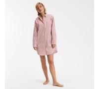 Camisola de popelina a rayas, Signature CARLITA. Talla XXL. Color RAYAS TIERRA QUEMADA