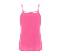 Camisola de tirantes delgados con cuello cuadrado para mujer, estilo básico, ajuste holgado, con tirantes, para club, citas, verano, playa, vacaciones, hot pink, M