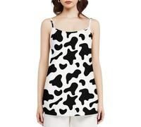 Camisola sin Mangas de Verano con Estampado de Vaca lechera para Mujer, Holgada e Informal, con Tirantes