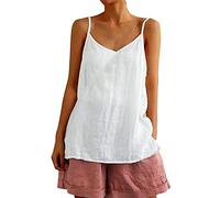 Camisole for Women Summer Sleeveless Spaghetti Strap Loose Fit Vest Tops Solid Color Classic Base Layer Top Holiday Party Shirts C-133