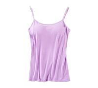 Camisole with Shelf Bra Women Summer Solid Color Spaghetti Strap Blouse Sleeveless Casual Vest Tops Mothers Day Easter Gifts C-231