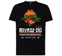 camisoleta CMSLT Camiseta Premium Miyagi Do Karate Delante, Cobra Kai (L, Negro)