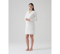 Camisón de embarazo y lactancia en canalé en color crudo