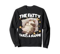 Camisón Divertido para Gatos The Fatty Takes Nappie Chonk Sudadera