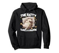 Camisón Divertido para Gatos The Fatty Takes Nappie Chonk Sudadera con Capucha
