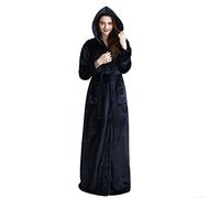 Camisón Largo De Franela De Otoño E Invierno Para Hombres Y Mujeres Con Albornoces Cálidos De Manga Larga Para Parejas Más Albornoces Pijamas De Lana Coral,chica Marina,METRO