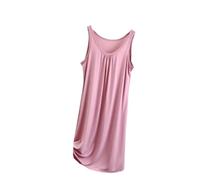 Camisón para Mujer - Camisón De Lencería con Cuello Redondo Modal Sexy De Talla Grande para Mujer, Ropa De Dormir Informal, Chaleco Sin Mangas, Camisón, Vestido De Verano para Casa, Estilo B, 5XL