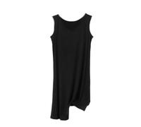 Camisón Para Mujer - Camisones De Verano Para Mujer, Camisón Sin Mangas De Algodón, Talla Grande, Camisón Suelto Para Mujer, Ropa Informal Para Dormir, Negro, 6Xl