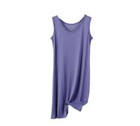 Camisón Para Mujer - Camisones De Verano Para Mujer, Camisón Sin Mangas De Algodón, Talla Grande, Camisón Suelto Para Mujer, Ropa Informal Para Dormir, Color Morado, 4Xl