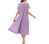 Camisón para mujer, maternidad, trabajo de enfermería, cirugía, camisón suave y cómodo, camisón transpirable, pijama, lactancia, ropa de descanso, ropa de dormir, ropa de dormir, ropa de hogar, Reino