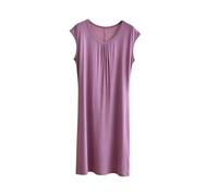 Camisón para mujer, modal, sin mangas, mini camisón con cuello en V, plisado, sexy, casual, vestido de pijama suelto, básico, acogedor, talla grande, ropa de dormir tipo túnica, ropa de dormir