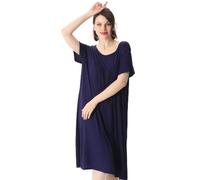Camisón para Mujer - Vestido De Verano para Mujer Tallas Grandes Ropa De Dormir Suelta Camisón Camisón De Algodón Cómodo Camisón De Manga Corta para Mujer 2Xl-7Xl, Estilo B, 3XL