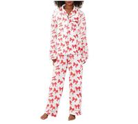 Camisón premamá Home Leisure Bow Love Loose Imitation Color Ding Pajama Sleepy Pants Set Pijama Mujer Tallas Grandes, Rosa., XXL