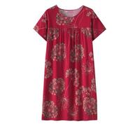 Camisón señora Mayor Algodón Vestidos Casual Tallas Grandes Flexibles Camisones Mujer Manga Corta Pijamas Sleepshirt De Corte Clásico para Mujer y Personas Mayores