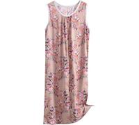 Camisón sin mangas para mujer, talla grande, ropa de dormir sin mangas, tirantes anchos, estampado floral, ajuste holgado, vestido de casa para mujer, mamá, ropa de descanso casual, N.º 9, 4XL