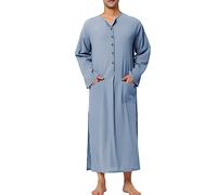 Camisones de Dormir para Hombre - Pijama de Verano Dos Piezas Conjuntos de Pijamas Cortos Hombre Albornoz de algodón para Hombre Conjunto de Pijama Suave y Ligero sólido Casual Ajuste Regular 2024