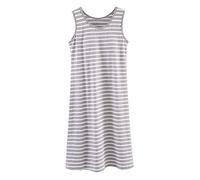 Camisones Mujer Algodón Largos Camisón Mujer Tirantes sin Manga Camisones para Mujer Tallas Grandes Camisones Mujer Cuello Redondo Pijamas de Talla Grande (Gris,L)
