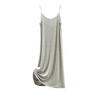 Camisones Mujer Algodón Largos Camisón Mujer Tirantes sin Manga Camisones para Mujer Tallas Grandes Camisones Mujer Cuello Redondo Pijamas de Talla Grande (3#,L)