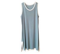 Camisones Mujer Algodón Largos Camisón Mujer Tirantes sin Manga Camisones para Mujer Tallas Grandes Camisones Mujer Cuello Redondo Pijamas de Talla Grande (1#,XL)