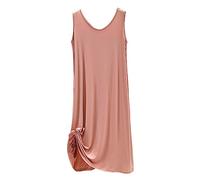 Camisones Mujer Algodón Modal Largos Camisón Mujer Tirantes sin Manga Camisones para Mujer Tallas Grandes Camisones Mujer Cuello Redondo Pijamas de Talla Grande (1#,XXL)