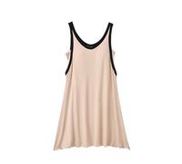 Camisones Mujer Algodon Suave y Ligero con Cuello en V Tirantes Ajustable Satín Ropa Vestido Verano para Mujer-1
