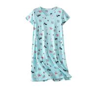 Camisones para mujer, talla grande, camisones de algodón para mujeres mayores, manga corta, conjuntos de ropa de dormir, camisones y camisas de noche para mujer, ropa de dormir de algodón, pijama