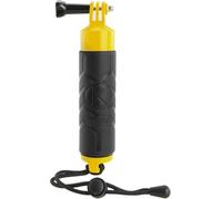 CamKix Flotador Superior compatible con Camera Hero - Flotador con Asa para Hero 4, 3+, 3, 2, 1 / Hueco Interior para el Almacenamiento de Articulos Pequeños / Cubierta de silicona texturizada Asa para facil agarre / Tornillo de mano y cordon Incluido (Amarillo)