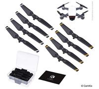 CAMKIX Hélices Compatible con dji Spark - 2 Juegos (8 láminas) - con Caja de Almacenamiento Conveniente - Alas Plegables de Lanzamiento Rápido - Diseño Probado por Vuelo