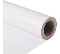 CAMKUZON Papel de regalo blanco para cumpleaños, boda, Navidad, baby shower, vacaciones, color liso, color blanco perlado, 17.4 pulgadas x 33 pies