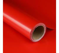 CAMKUZON Papel de regalo rojo para Navidad, boda, cumpleaños, vacaciones, todas las ocasiones, rollo de papel de regalo color rojo perlado brillante, 17.4 pulgadas