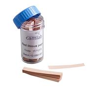 Camlab 1171275- Tiras de papel tornasolado para pruebas. 10 libros de 20 tiras cada uno, color rojo.