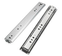 Cammeciso Correderas Extensibles para Mesa de Comedor,Rieles de extensión for mesas,Guías para cajones de Servicio Pesado,Guias Correderas para Cajones de Extracción Total,Montaje Lateral(1 par)